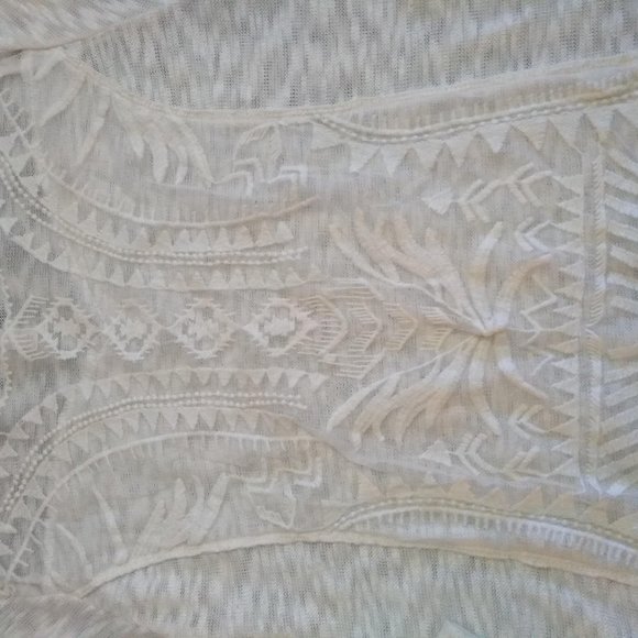 Sheer White Lace Sweater - Picture 2 of 7